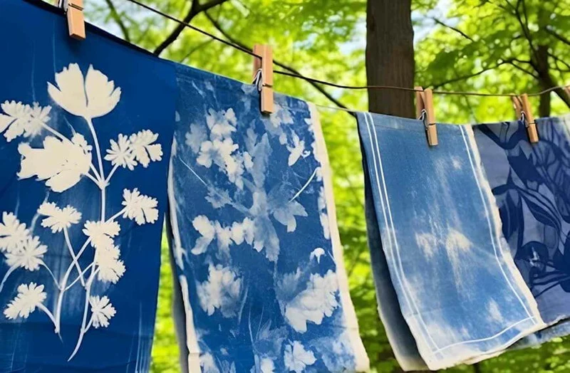 ATELIER – Cyanotypes sur textile